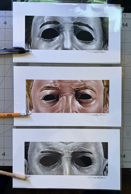 SET Jason Edmiston Art Prints Halloween Michael Myers Eyes Without A Face EWAF