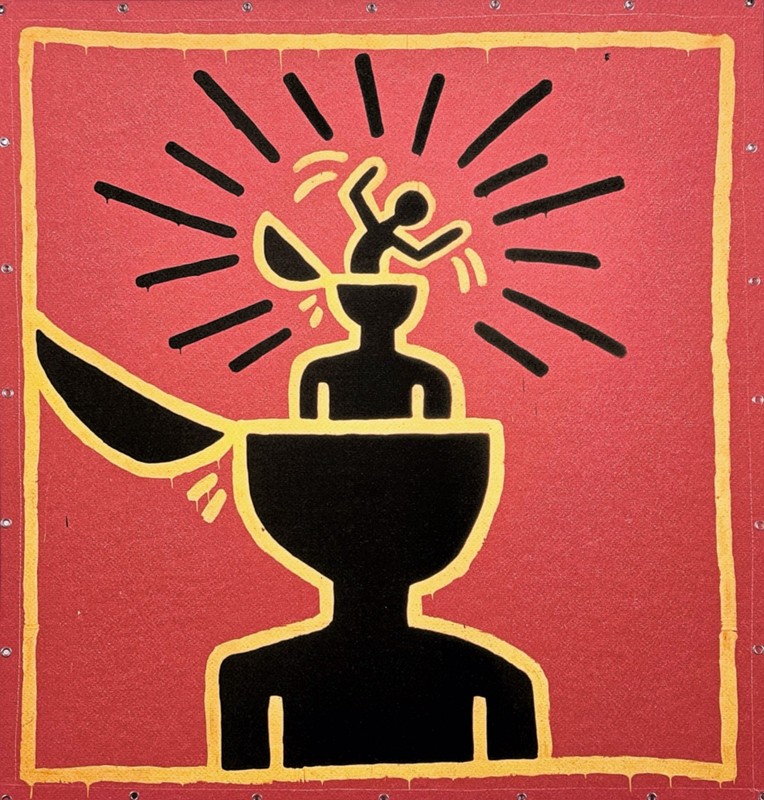 KEITH HARING - Lighters men - signed, numbered edition 100/150, 50x70 cm gallery