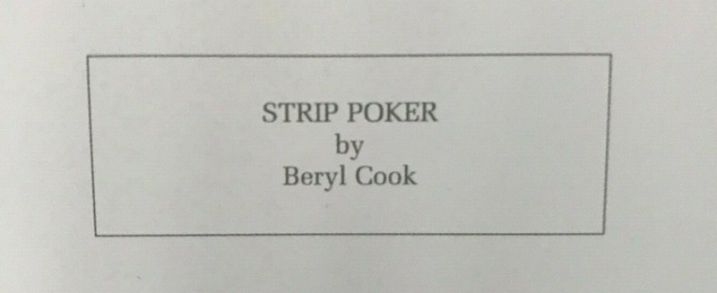 Beryl Cook "STRIP POKER" Pencil Signed MINT CONDITION Limited Editon gallery