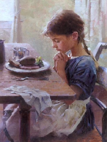 Morgan Weistling A THANKFUL HEART - 14x11 double matted art, Thanksgiving Prayer