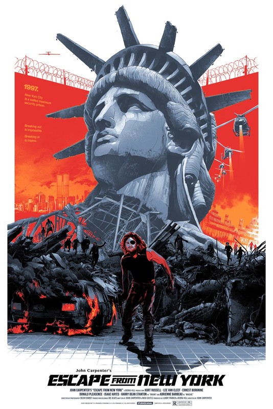 Gabz Escape From New York Grzegorz Domaradzki Screen Print Poster #d /325 COA