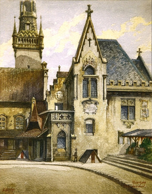 Adolf Hitler Munich’s Old City Hall art print free shipping