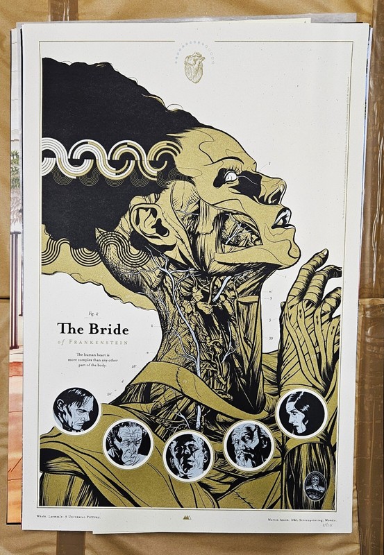 1G – The bride of Frankenstein by Martin Ansin – Regular – Rare Mondo – WYSIWYG