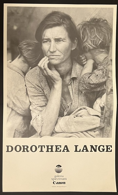 1970s Dorothea Lange Exhibition Poster – Galería Spectrum Canon – Barcelona