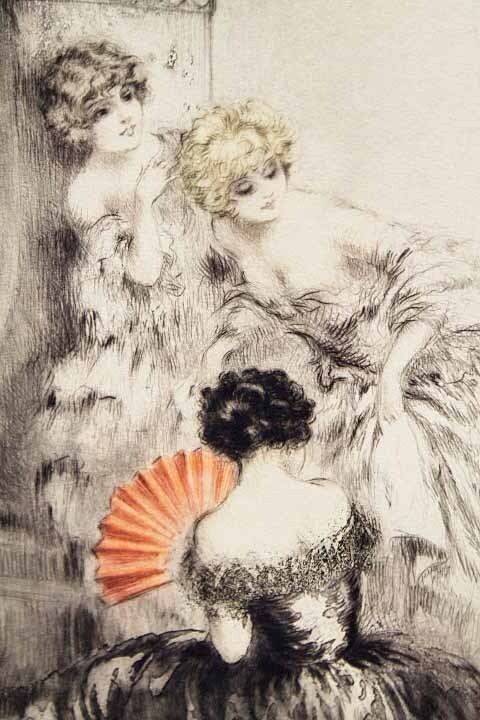 Louis Icart Tame Doe Etching Signed Embossed Framed Limited Edition Artwork gallery