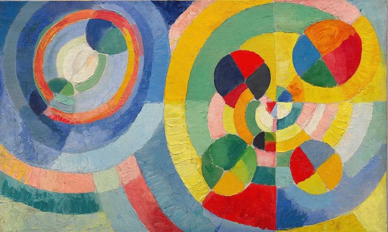 Circular Forms by Robert Delaunay as HIQU Art Print on Canvas
