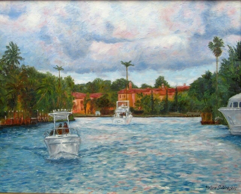 Limited Edition Signed Fine Art Canvas Print Florida US Landscape Painting COA
