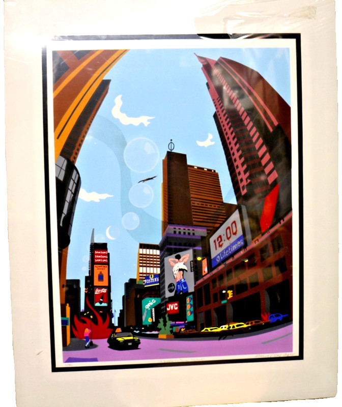 A Ripple in Time Square Serigraph Adrienne Tammara Beck 1992 Signed 4/80 Matted