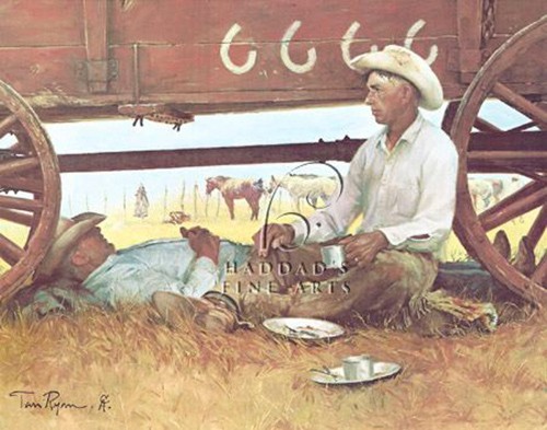 Noon Break Art Print by Tom Ryan 22 x 18″ Paper Size New Unframed