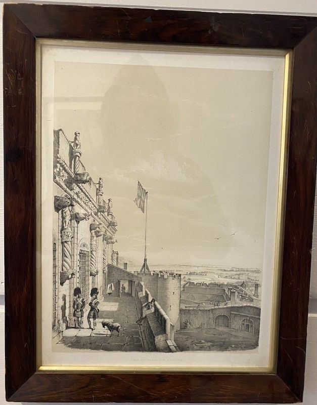 Antique Engraving James V’s Palace Stirling Castle Scotland c.1830s Framed