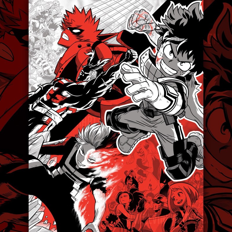 My Hero Academia Screenprint Poster Kevin Chin Anime Manga Boku No Hero Academia