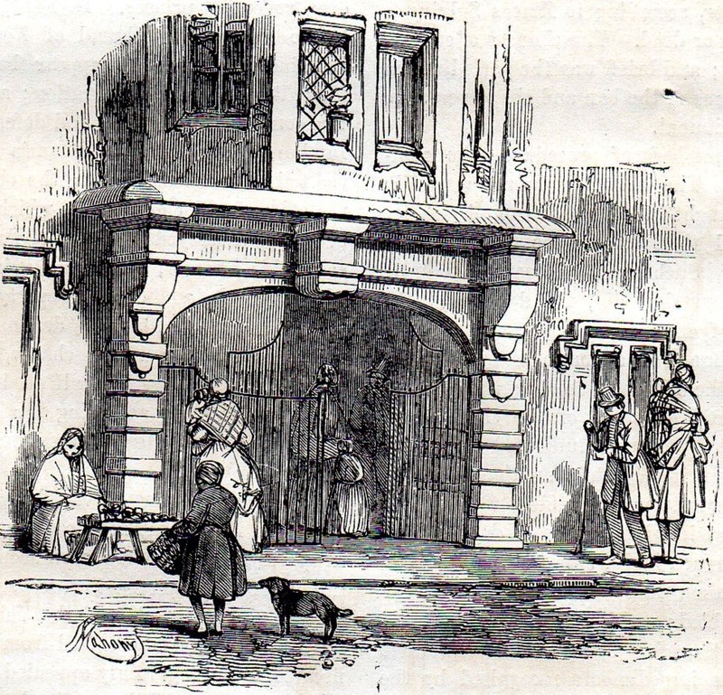 BIRTHPLACE OF OLIVER GOLDSMITH - FRANCISCAN CONVENT, GALWAY 1854 ANTIQUE PRINT gallery