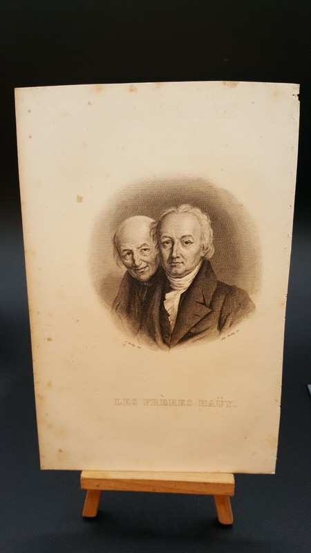 Les Freres Haüy ANTIQUE STEEL ENGRAVING PORTRAIT Paper 145mm x 225mm