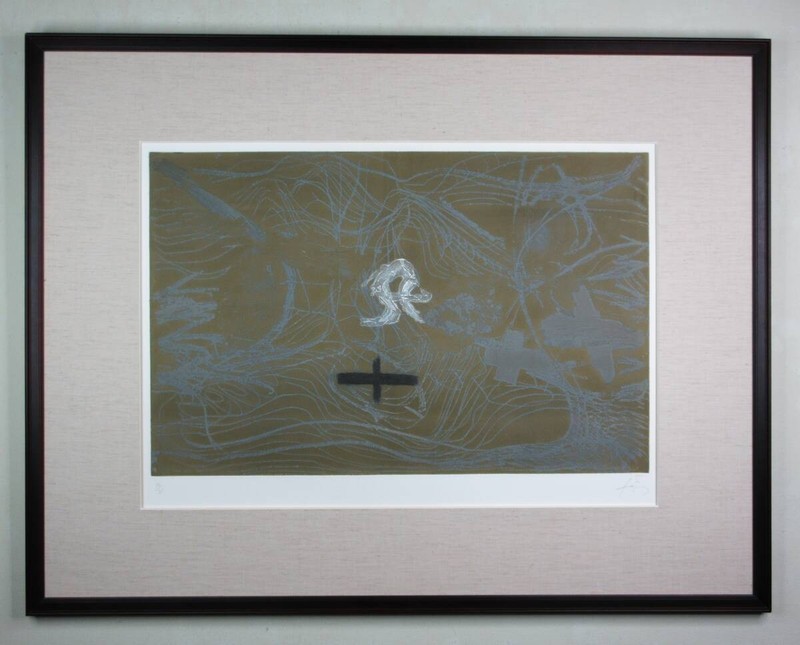 Antoni Tapies The Hazy Earth Lithograph 1984 Signed Limited edition of 75 Framed