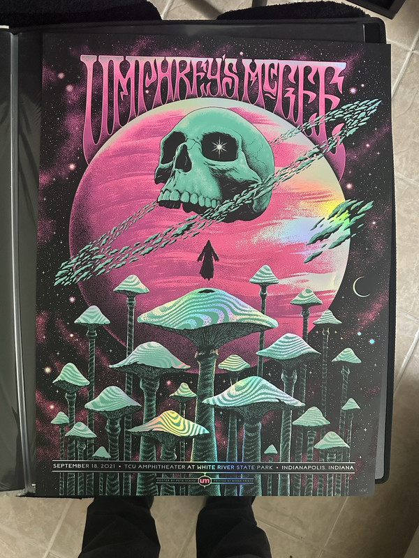 Pete Schaw 2021 Umphrey’s McGee Foil poster Indianapolis, IN