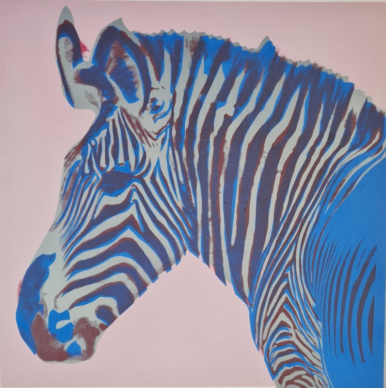 Andy Warhol * Zebra * 57 X 38 Cm * Signed Lithograph * Limited # 41/100 gallery