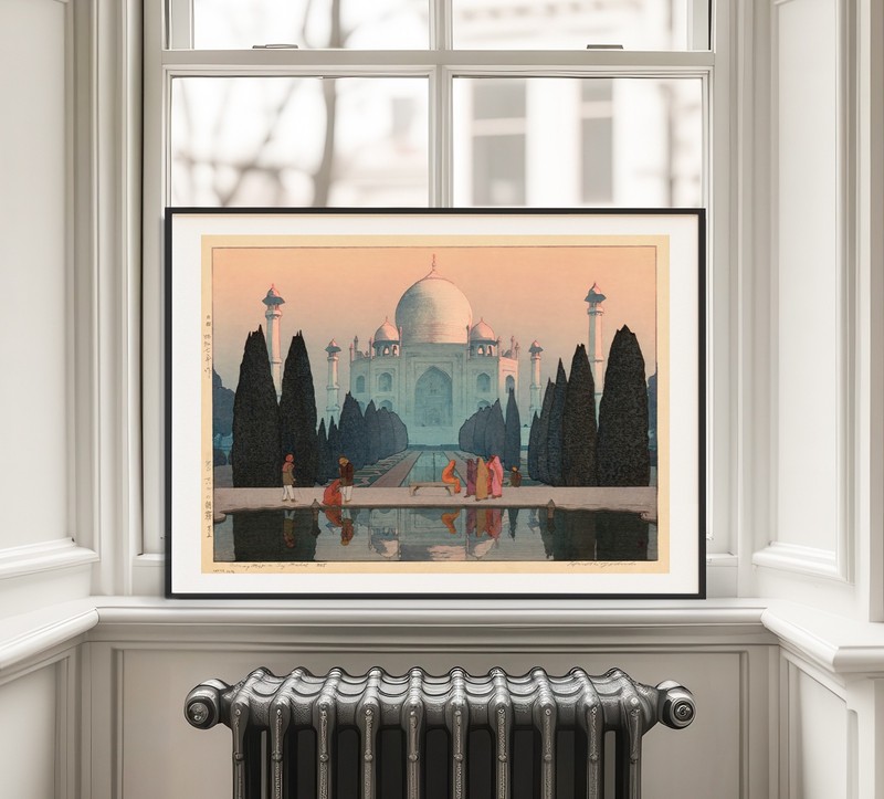 Hiroshi Morning Mist Taj Mahal India fine art giclee print gallery wall Art gallery