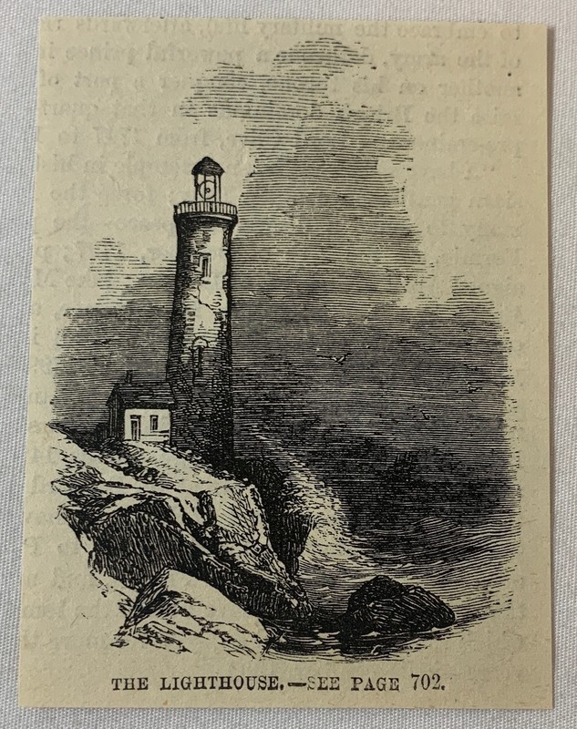 1876 magazine engraving~ THE LIGHTHOUSE