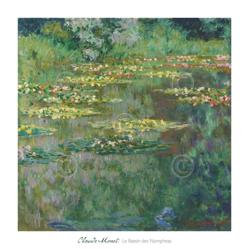 LANDSCAPE ART PRINT – Le Bassin des Nympheas, 1904 by Claude Monet Poster 28×28