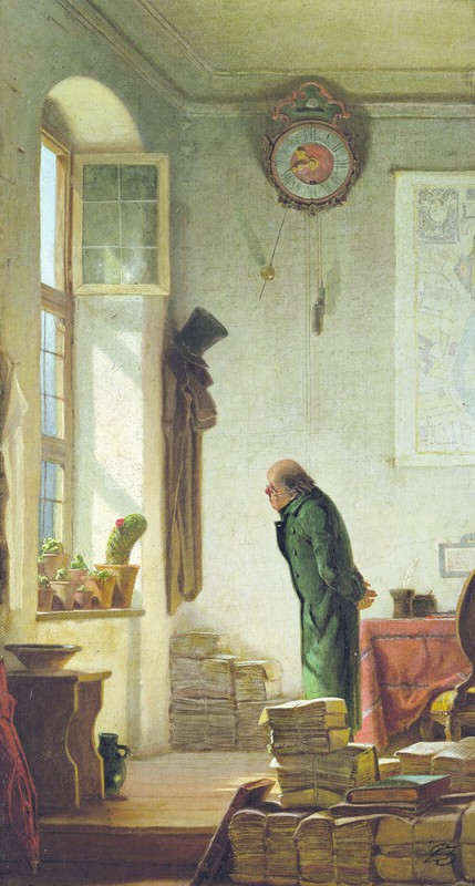Carl Spitzweg – The Cactus Lover (1850) Monogrammed – 17″ x 22″ Fine Art Print