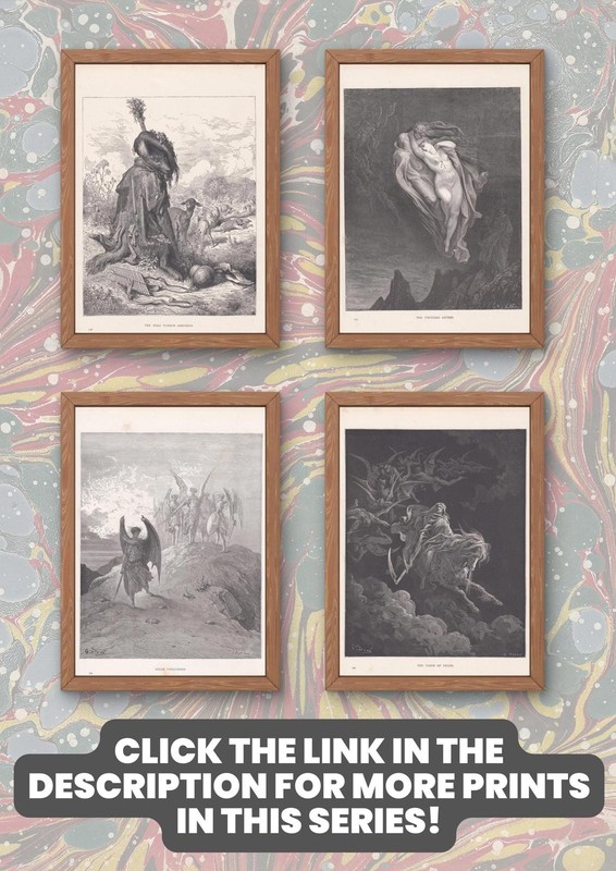 1870 GUSTAVE DORE Print - "Saul and the Witch of Endor" - 8.5 x 12.8 Inches gallery