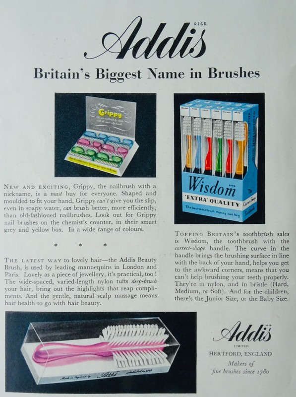 Advertisement Illustration ADDIS LIMITED BRITAINS BIGGEST NAME IN BRUSHES c1951