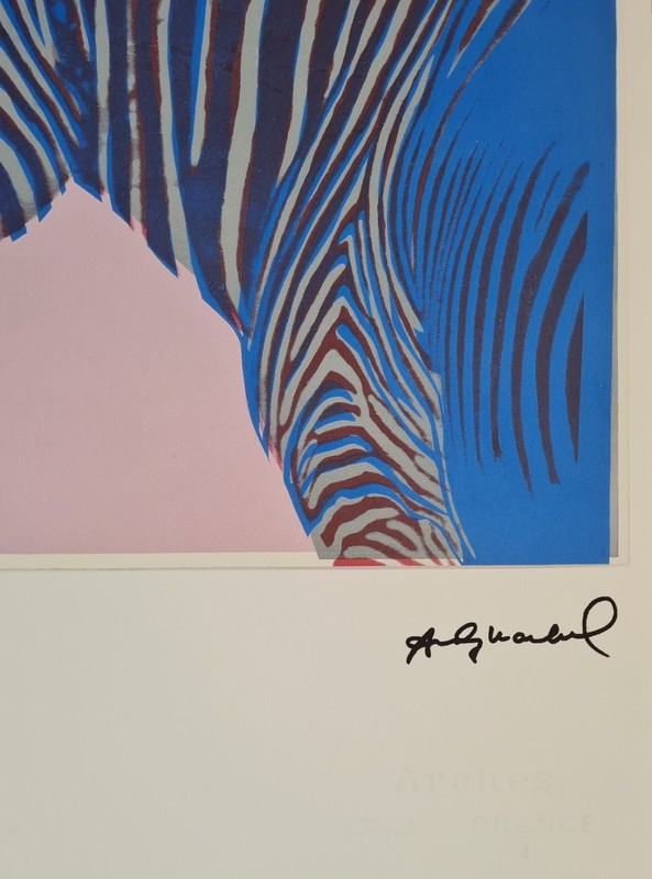 Andy Warhol * Zebra * 57 X 38 Cm * Signed Lithograph * Limited # 41/100 gallery