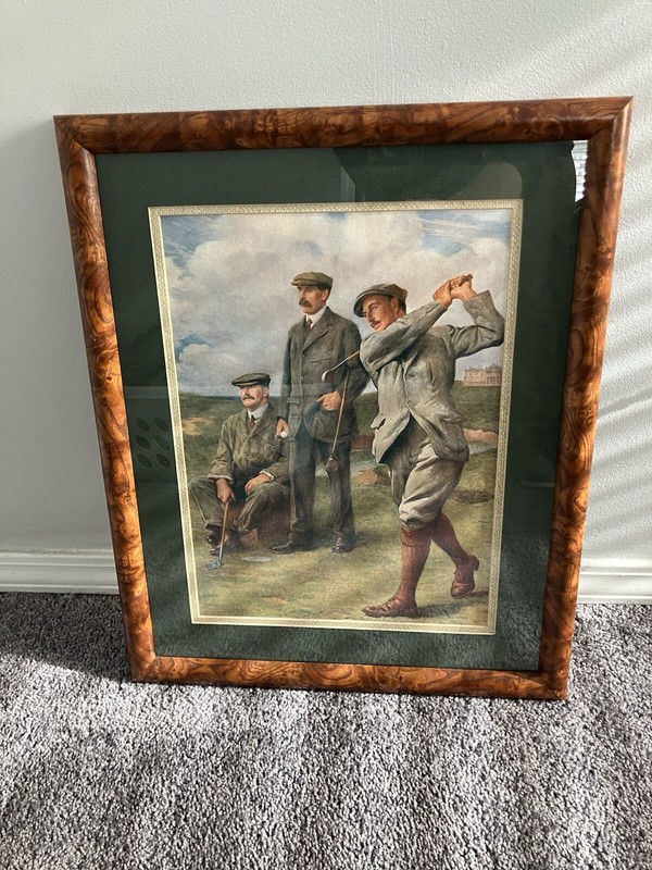 The Great Triumvirate Art Print by Clement Flower Golf Frame 18”x 22”