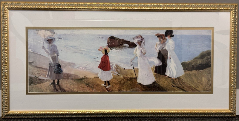 LARGE Framed Matted Beautiful! Joaquin Sorolla Print, Stunning Fine Art Decor gallery