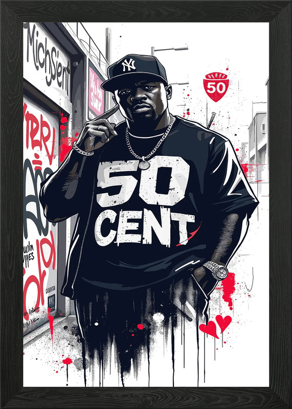 music hip hop rap album cover Framed Wall Art Poster Canvas Print Picture