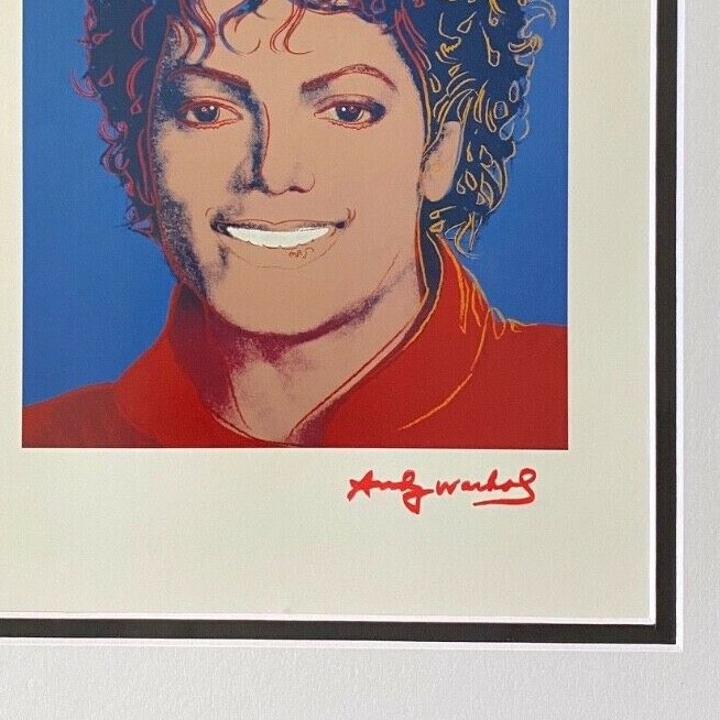 ANDY WARHOL + 1984 SIGNED MICHAEL JACKSON PRINT MATTED 11X14 + BUY IT NOW! #1 gallery