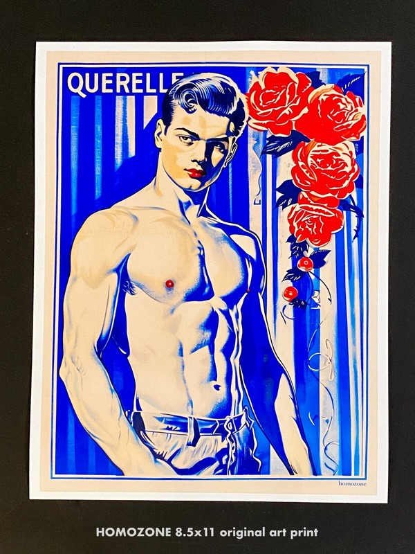 Querelle de Brest Beefcake Art Print – 8.5×11 Vintage Inspired Homoerotic Art