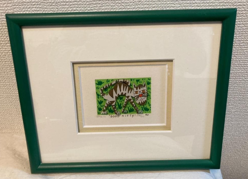 James Rizzi GOOD KITTY 3D Silkscreen Signed ED299/350 Framed Pop Art
