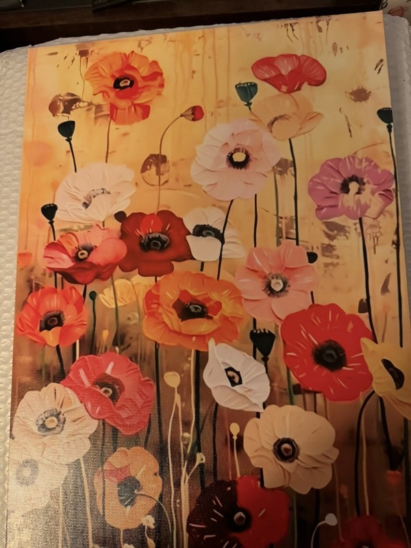 12 X 18 Affordable Floral Canvas Print Ready To Hang NEW Shipping Included