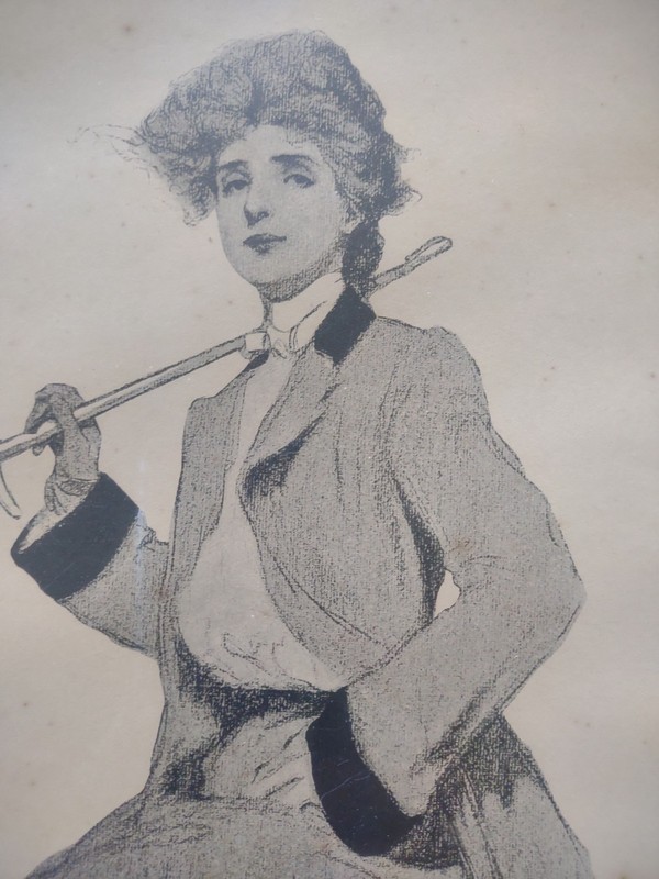 American Girls Series # 811 Sketch By John Cecil Clay 12 X 10" Early 1900's HTF gallery