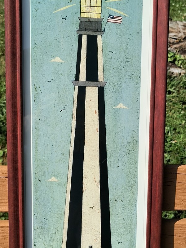 Warren Kimble Watercolor Sail Boat Nautical Folk Art Set of 3 Wood Framed Prints gallery