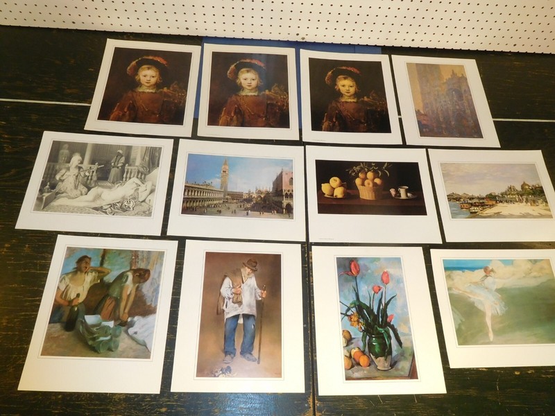 12 Vintage Masterworks of European Painting 9-7/8″ x 12″ Prints in Folder