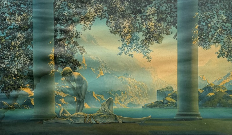 Maxfield Parrish Daybreak Original 1920s House of Art Print 17.5×29.5 Fair