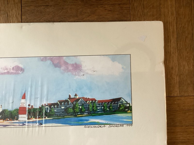 Alexandria Skordas Disney’s Grand Floridian art print 1999 8x20 gallery