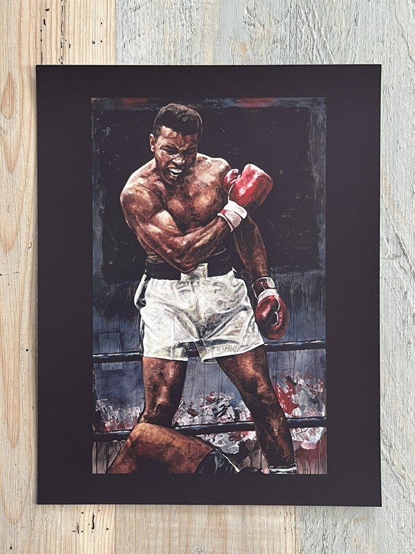 Muhammad Ali Lithograph Print Stephen Holland Poster Artwork 11x14 Collectible