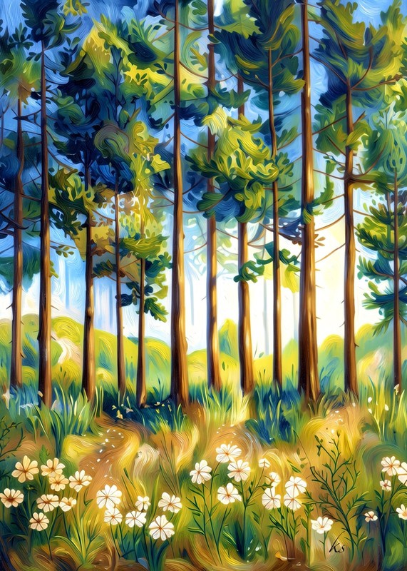 ACEO Artist Trading Card Landscape Art Print 2.5×3.5 ATC The Journey