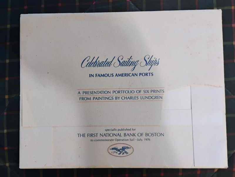 Six 9×12 inch Celebrated Sailing Ships Prints by Charles Lundgren 1976