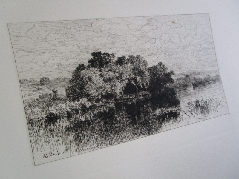 Albert F Bellows Antique Etching Old Mill-Pond at Windsor 218/250 Holland Paper