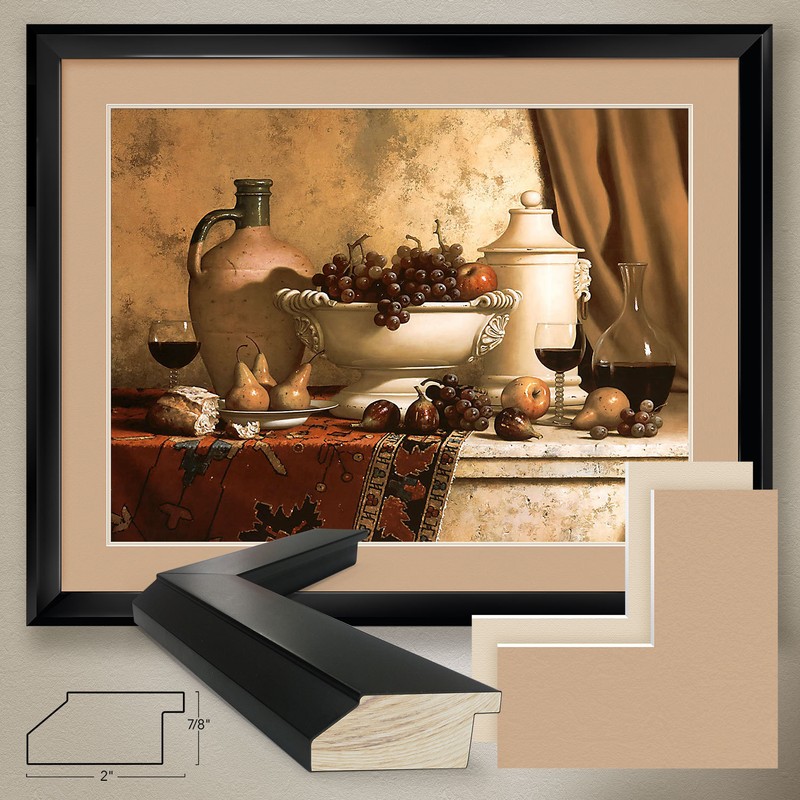 40W"x32H" ITALIAN FEAST by LORAN SPECK - DOUBLE MATTE, GLASS & FRAME