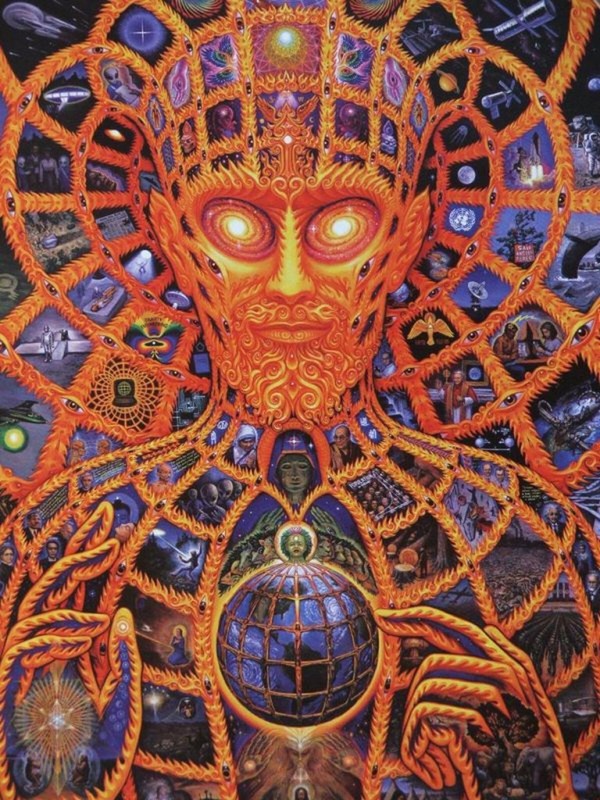 Abstract Psychedelic Visionary Art Alex Grey Poster Painting Prints Large