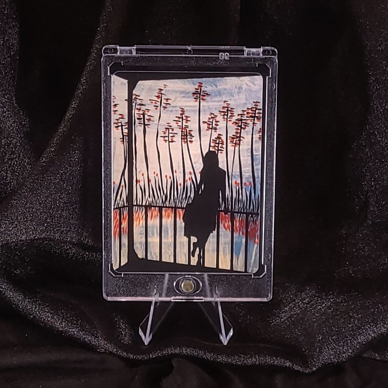 Sweet Dreams ACEO Art Card Ltd Ed 2/50 | JFeelgood | Acrylic on Wood | Mag Case