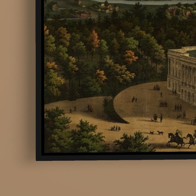 Vintage Places - View of Capitol in Washington, DC - Paper or Canvas gallery