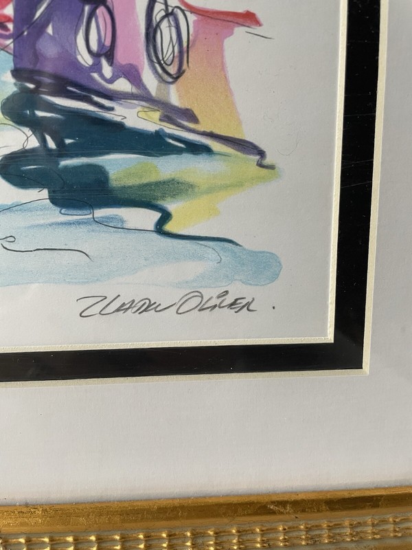 Oliver Zlatku, Marina En Mediterrane-Lithograph, Signed & EA In Pencil Cert/Auth gallery