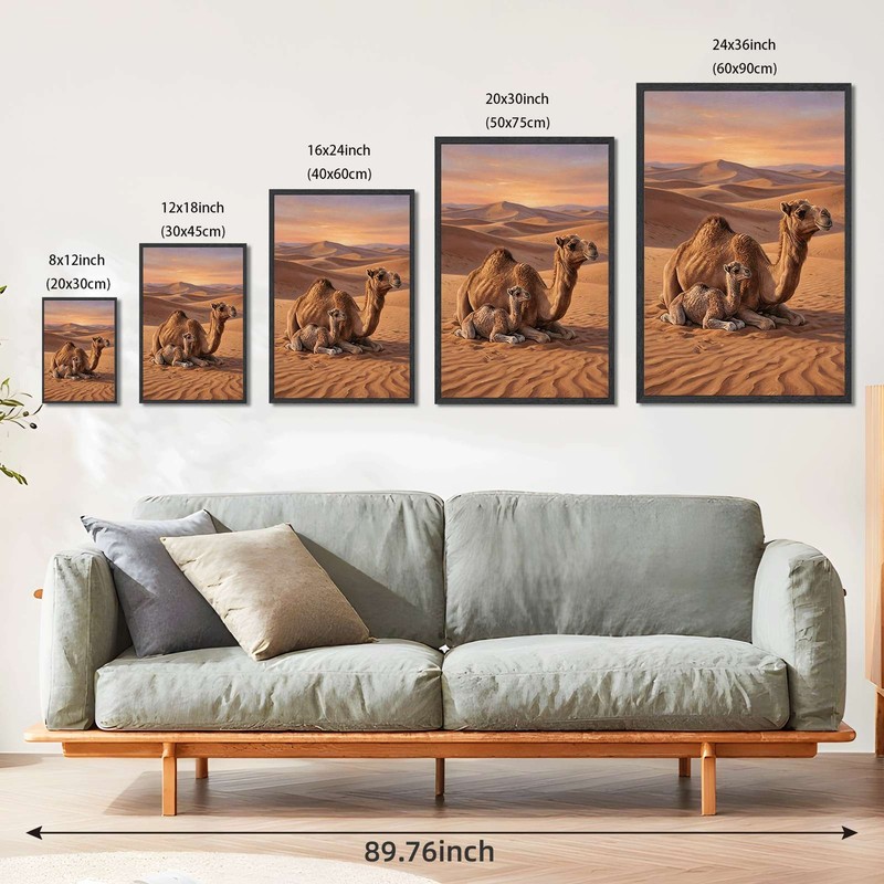 Desert Sunset Camels Wall Art Canvas Oil Paintings Reproduction gallery