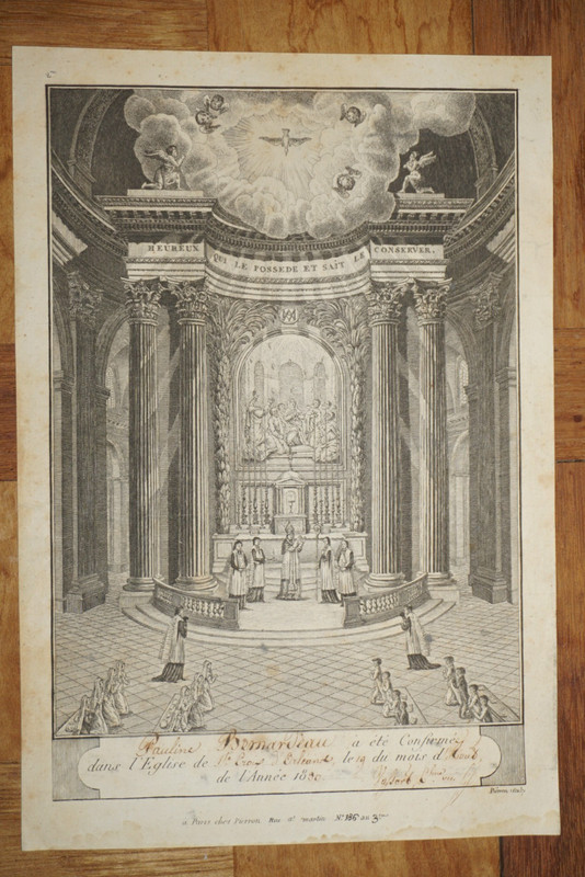 ENGRAVING XVIII° RELIGION COMMUNION JESUS CHRIST GOD POPULAR IMAGERY 1800